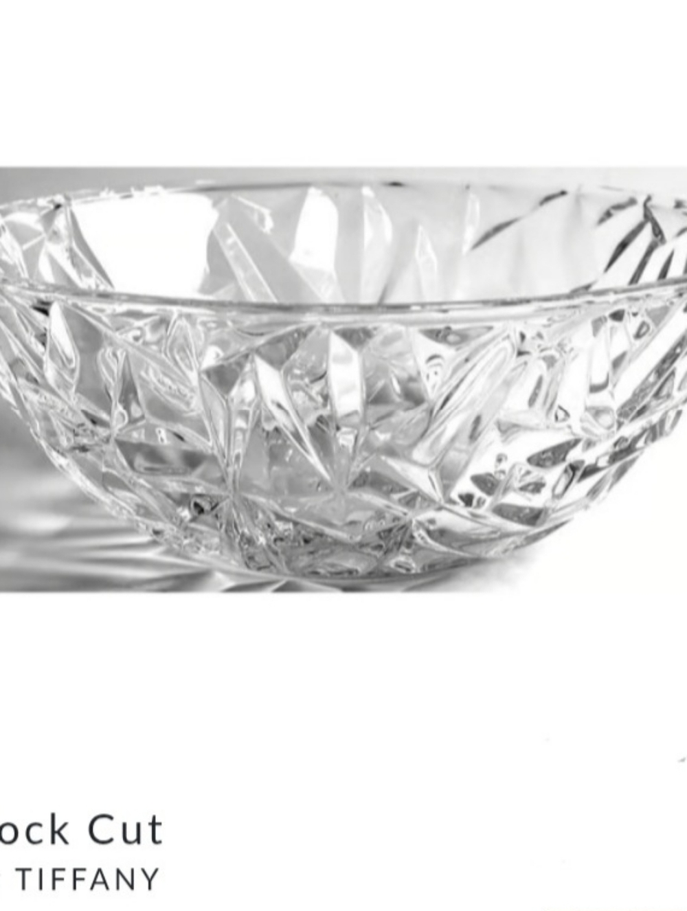 Tiffany ROCK CUT Crystal Bowl 9"